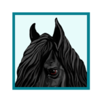 Logo - black Hippocampus head